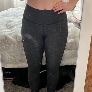 gray printed lululemon leggings